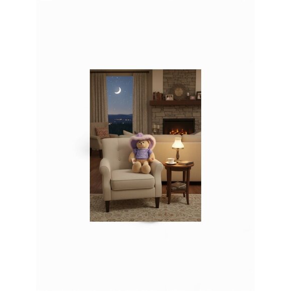 Chantilly Lane 22" Musical Bear Plush W/ Purple Hat & Shirt Sings "Thats What Fr - Picture 1 of 6